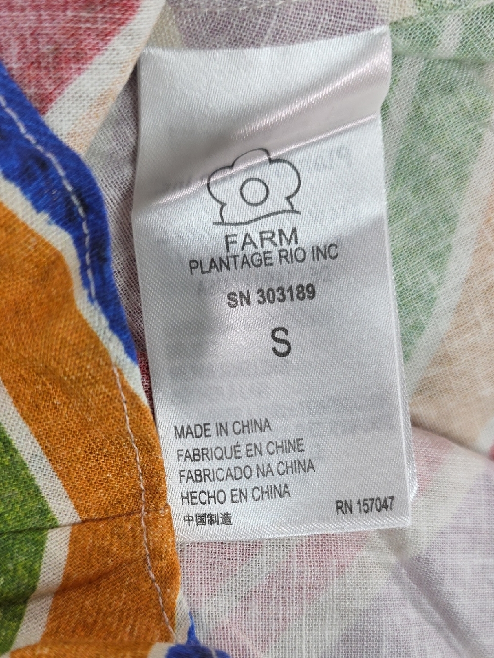 NWT FARM Rio Amazing Stripes Frilled Asymmetrical Tiered midi skirt size S - Picture 8 of 8